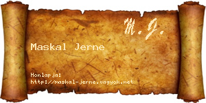 Maskal Jerne névjegykártya